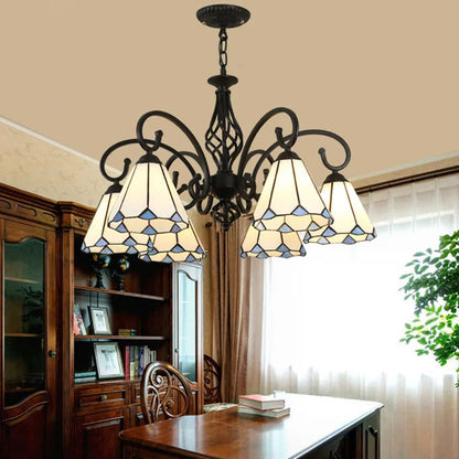 Mediterranean Black Iron Chandelier