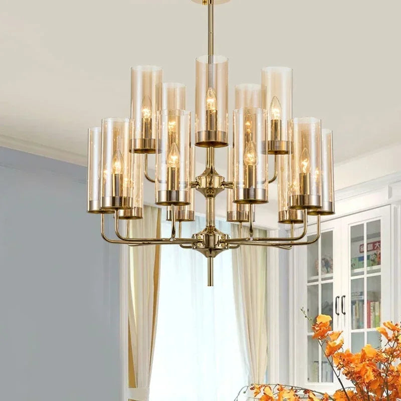 Modern LED Lustre Chandelier for Living & Dining Room