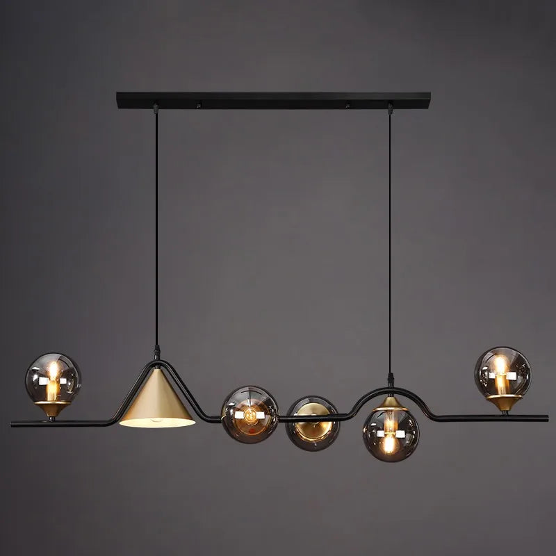 Nordic LED Glass Ball Pendant Chandelier