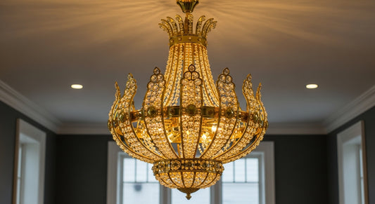 Noble Crown Gold Chandelier