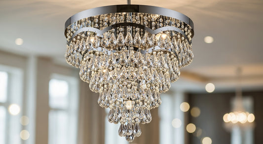 Bellagio Crystal Teardrop Chandelier