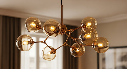 Valencia Amber Globe Chandelier