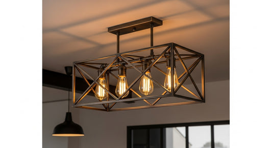 Lynx Industrial Caged Chandelier